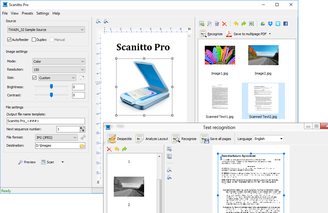 Scanitto Pro Interface